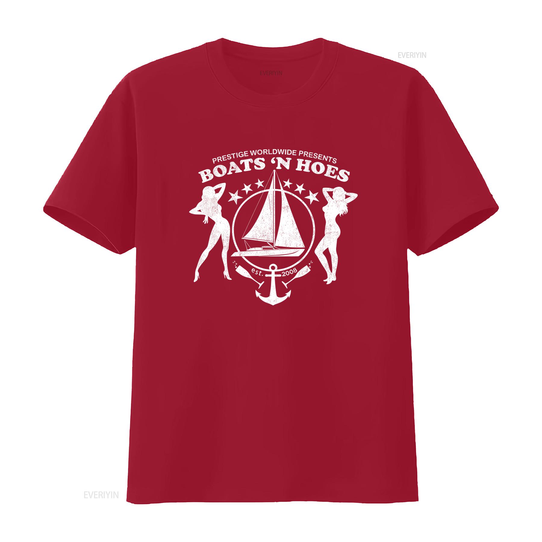 

Prestige Worldwide Presents Boats N Hoes T Shirt Est 2008 Sailboat Anchor Star Design Comedy Rap Fun Summer vintage Washed S