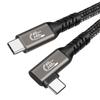 Angled Type C Cable 8K Display, Fast Charging & Data Line Durable Aluminum Alloy, Nylon Braided Cord 240W48V5A