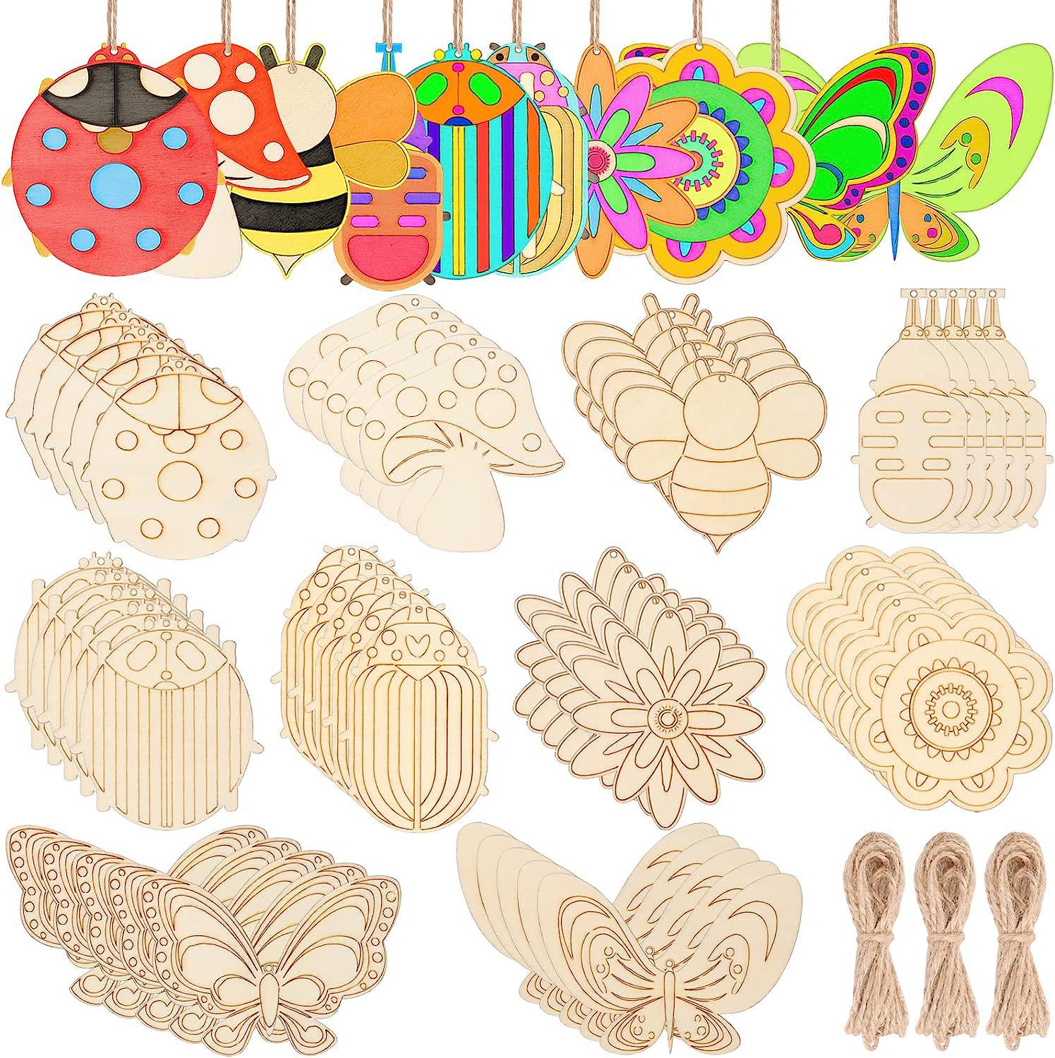 Easter DIY Wooden Hand-Painted Pendant Kit for Kids