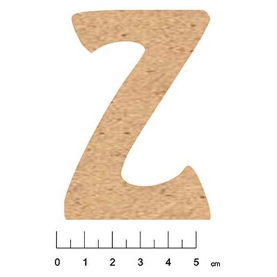 Earth & Bois Créations - Adhesive MDF Wooden Alphabet 7.5cm Letter Z