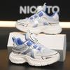 Spot classmates rotating buckle sneakers, primary school students cushioning rebound running shoes, double mesh basketball shoes