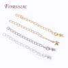 18K Gold Plated Chain Extender with Tag Brass Metal Extension Chain Connectors For DIY Necklace Bracelet Jewelry Making Findings