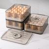 Food-Grade Refrigerator Storage Box Stackable Transparent Fridge Egg Holder Plastic Timing Fresh Food Storage Containers