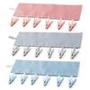 Solid Color Folding Clothes Hanger Space-Saving 6 Clips Portable Drying Rack Plastic Travel Fabric Hanger Dormitory