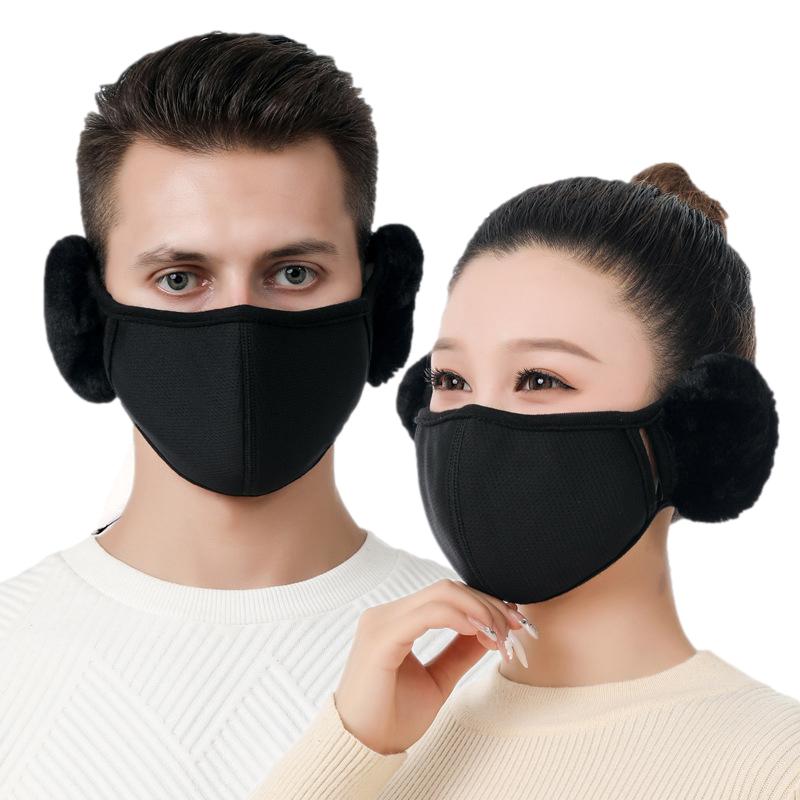 Winter Warm Face Mask with Earmuffs Windproof Motorcycle Cycling Ski Mask Women Men Hiking Riding Masks Sports Thermal Headwear