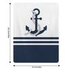 Nautical blue anchors with blue and white stripes Throw Blanket Warm Napping Blanket for Office Couch Bed