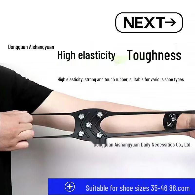 Unisex Silikon Eiskrallen: 8-Zahn Anti-Rutsch Schneespikes zum Wandern