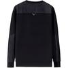 Anta Mens Training Series Sport Casual Simple Color Block Pullover Sweatshirt Men Sweatshirt Basic-Black 152440710-4