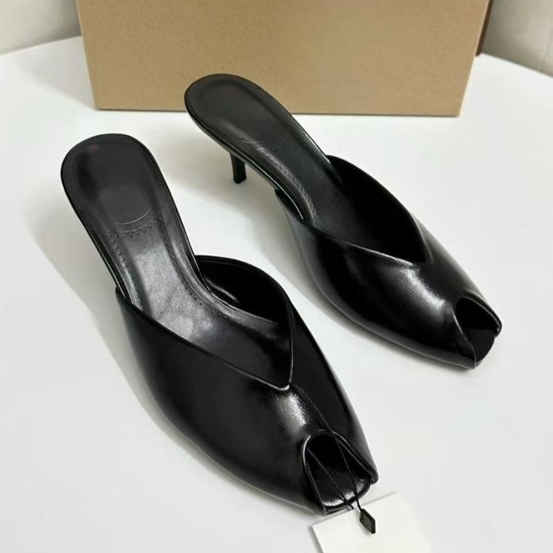 Sandali con Tacco Alto Donna Peep Toe Marca Soleist Pelle Verniciata Banchetti Designer Stiletti Taglia Grande Eleganti Sexy Scarpe a Ciabatta da Donna