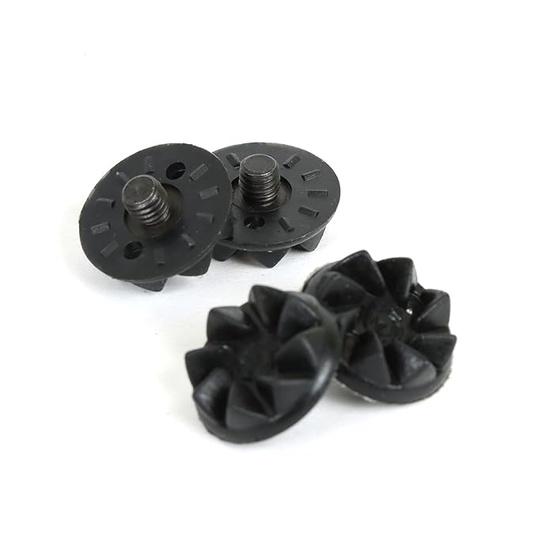 KNK Universal Rubber Cricket Spikes (24pcs)-Compatible with All Leading Brands – Durable & Anti-Slip for Maximum Grip Black