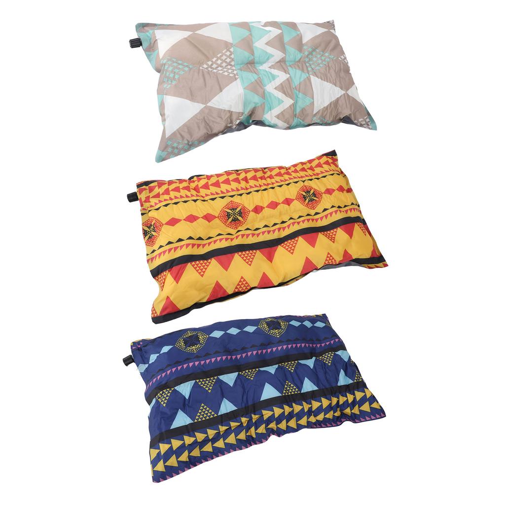 Inflatable Camping Pillow PVC Compressible Lightweight Colorful Automatic Inflatable Pillow for Trav