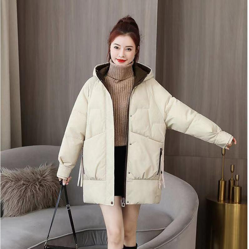 Parker Down Padded Jacket Mid-length Winter Student Hong Kong Style Girl Padded Jacket Trend