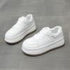 Platform white shoes new spring casual fashion versatile round head low-top lace-up sports board shoes women