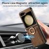Retro PU Leather Cover for Samsung Z Flip 6 5 4 3 2 Flip6 Flip5 Flip4 Flip3 Flip2 5G Ring Card Slot Holder Wallet Phone Case