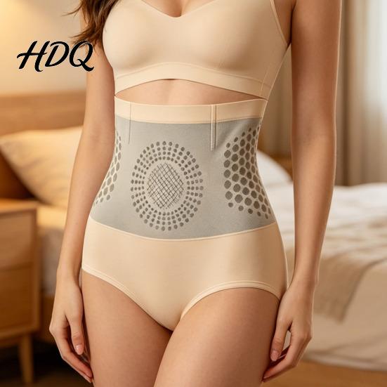Lenjerie intimă pentru femei cu absorbție a transpirației, talie înaltă, control abdomen, chiloți cu design fagure, chiloți modelatori compresivi, respirabili, ridicare fesă, fără cusături