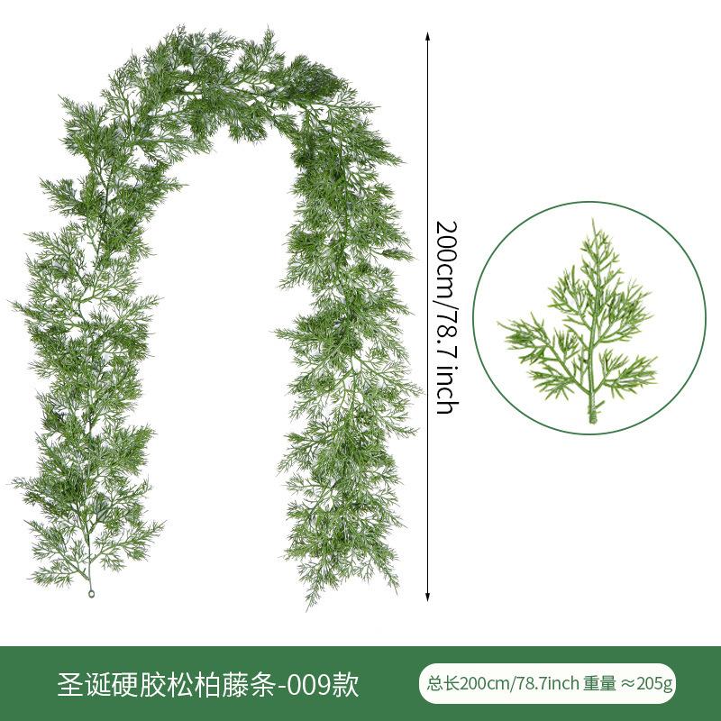 Christmas Rattan 1.8 Meters Pe Cedar Needle Rattan Home Staircase Pendant Christmas Rattan