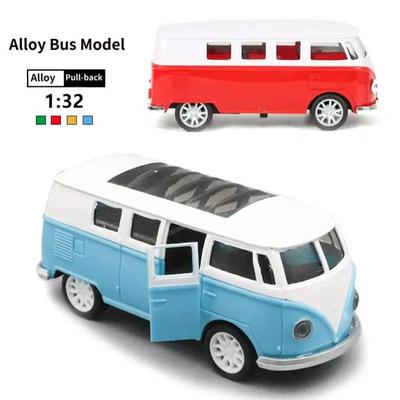 Slitinový model autobusu 1:32 Měřítko Dětská Autíčka Sběratelská Dekorace Natahovací Otevírací Dveře Autíčko Pro Chlapce Vánoční Narozeninový Dárek