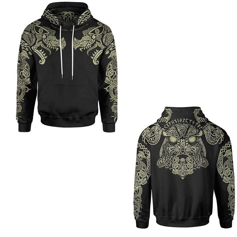 Unisex Hooded Sweatshirt Digital Print Streetwear Loose Fit Winter Casual Long Sleeve Pullover Teens Adults