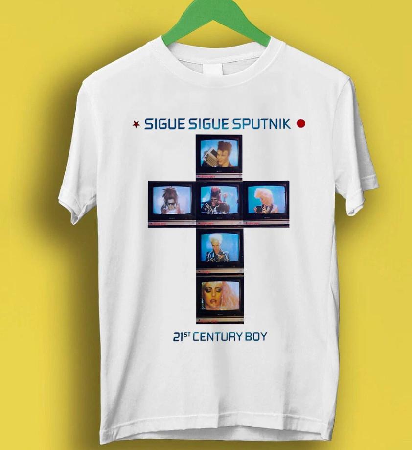 

Sigue Sigue Sputnik 21st Century Boy New Wave Punk Music T-shirt, size S-4XL 3XL