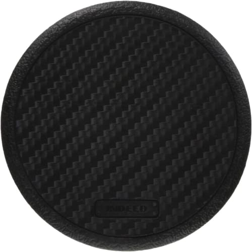CARMATE Car Non-Slip Coaster for Drink Holder Round Carbon Pattern 2 Pieces DZ237