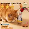 Cat Daruma Toy: Scratch & Bite-Resistant Feather Teaser for Self-Amusement, Stress Relief, and Energy Expenditure