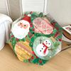 1pc Christmas ornaments and snowman illustration. Umbrella with Plastic Handle,Suitable for All Seasons Home Travel Outdoor UmbrellaDD226