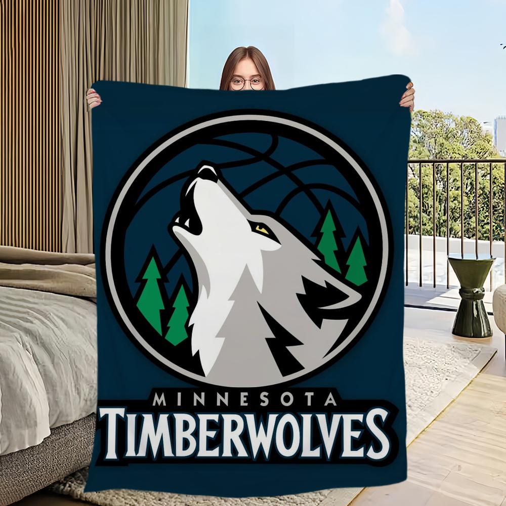Cool Blanket Soft Comfortable Nap Plush Suitable For Iiving Room Office Bedroom M-Minnesota Sports Timberwolves-S Home Kid Gift