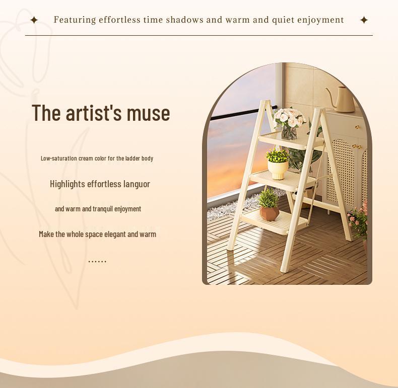 Telescopic A-Frame Folding Ladder - Indoor Multifunctional Ladder Stool with 3 or 4 Steps for Housewarming or Climbing Needs.