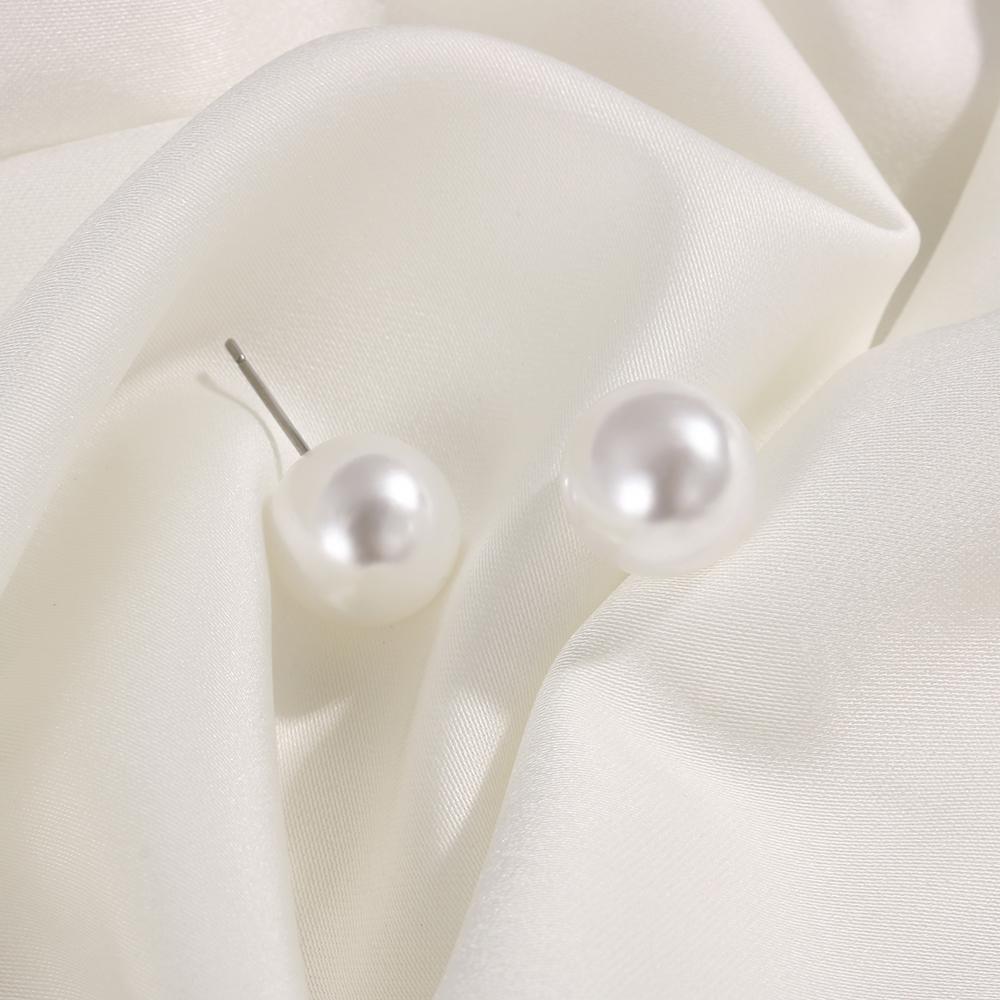 Elegant Pearl Earrings 4mm 5mm 6mm 8mm 10mm 12mm Ear Stud Round Ball Earrings  Wedding Engagement