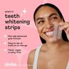 Zimba Teeth Whitening Strips Vegan Whitening Strip Enamel Safe Teeth Whitening Hydrogen Peroxide Teeth Whitener for Coffee, Wine, and Other Stains, 28