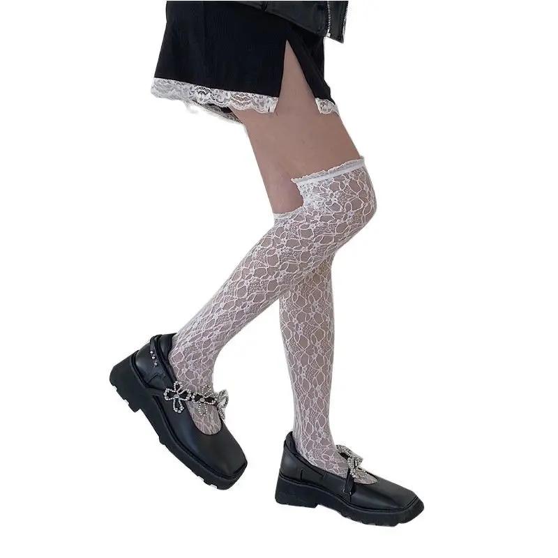 Lace Jk Socks Knee Thigh High Jk Gilrs Lace Pile Sexy Lolita Stockings High Knee Fish Net Jk Stockings