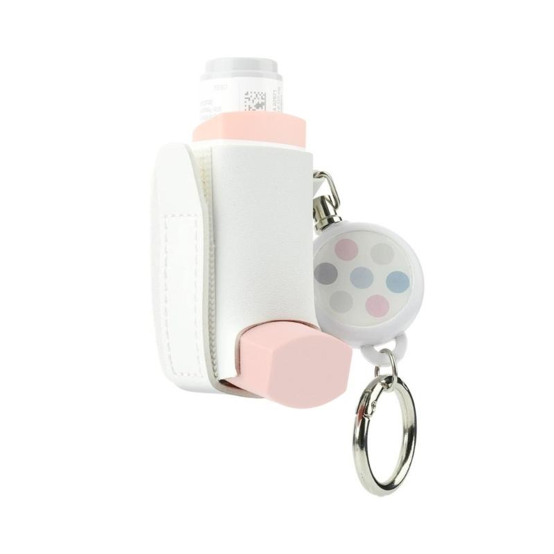 Asthmatic Inhaler Storage Pouches With Adjustable Strap Compacts Organizers Keychains Holder PU Travel Pouches for Kids and Adults