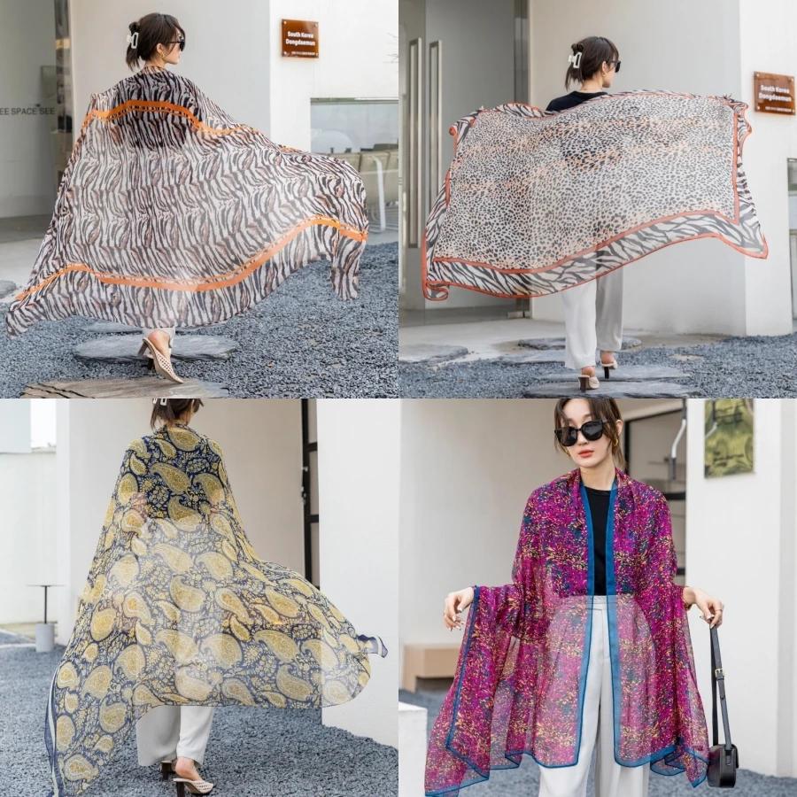 Thin Transparent Travel Beach Sunscreen Scarf for Women Bikini Large Shawl Sarong Wrap Brazilian Swimsuit Cover-ups 125x180cm