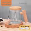 Tazza in Vetro con Mescolatore Automatico e Coperchio per Caffè, Latte e Latte di Soia