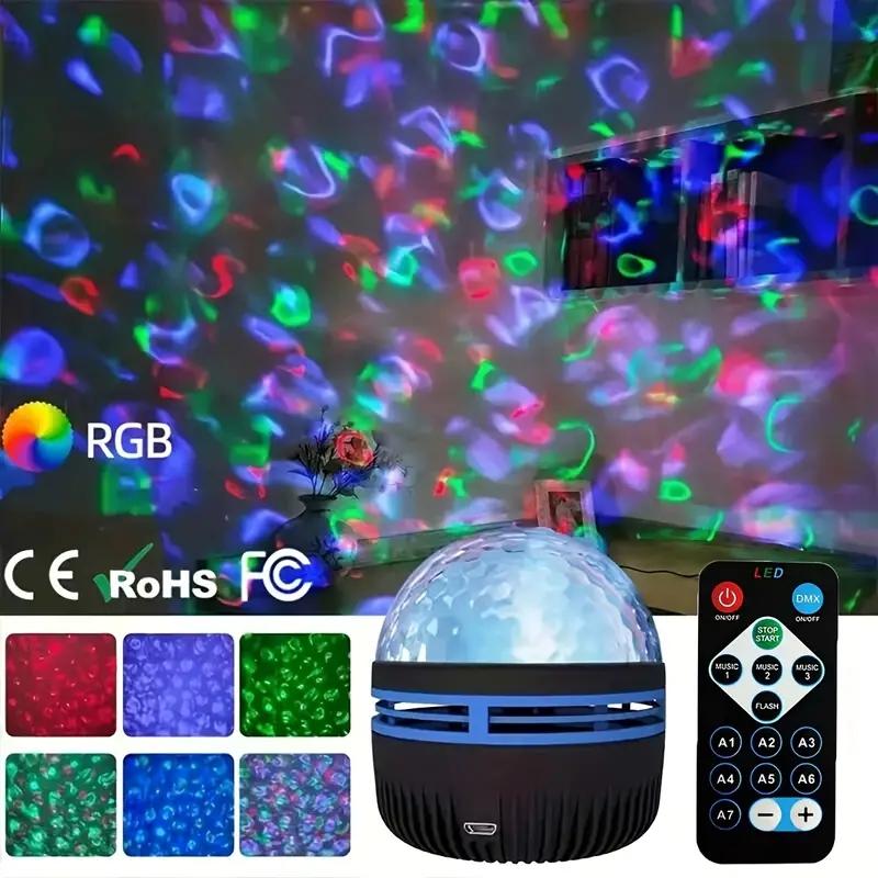 1pc RGB Projection Night Light,Led Table Lamp,Disco Stage Light, Home Theater, Ceiling,Room Decor, Christmas Gift,USB Powered
