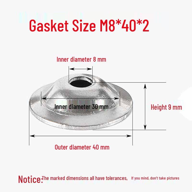 304 Stainless Steel Washer Set: Bowl Mat Gasket, Straw Hat Washer, Horn Foot Cup, Floor Sleeve, Recessed Screw Decoration