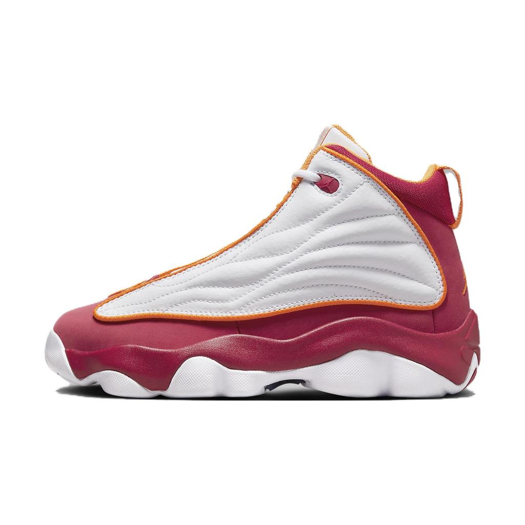 New Jordan Pro Strong Slip Resistant Mid Top Children's Basketball Shoes White Red Teenagers DC7911-168