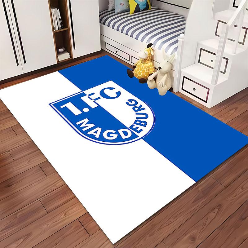 1.FC Magdeburg Logo Carpet suitable as a non-slip mat for the living room or bedroom sofa