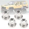 4pcs 1.9inch Aluminum Alloy Silver Wheel Hex Hub Fit for SCX10 1 10 RC Car Model20mm