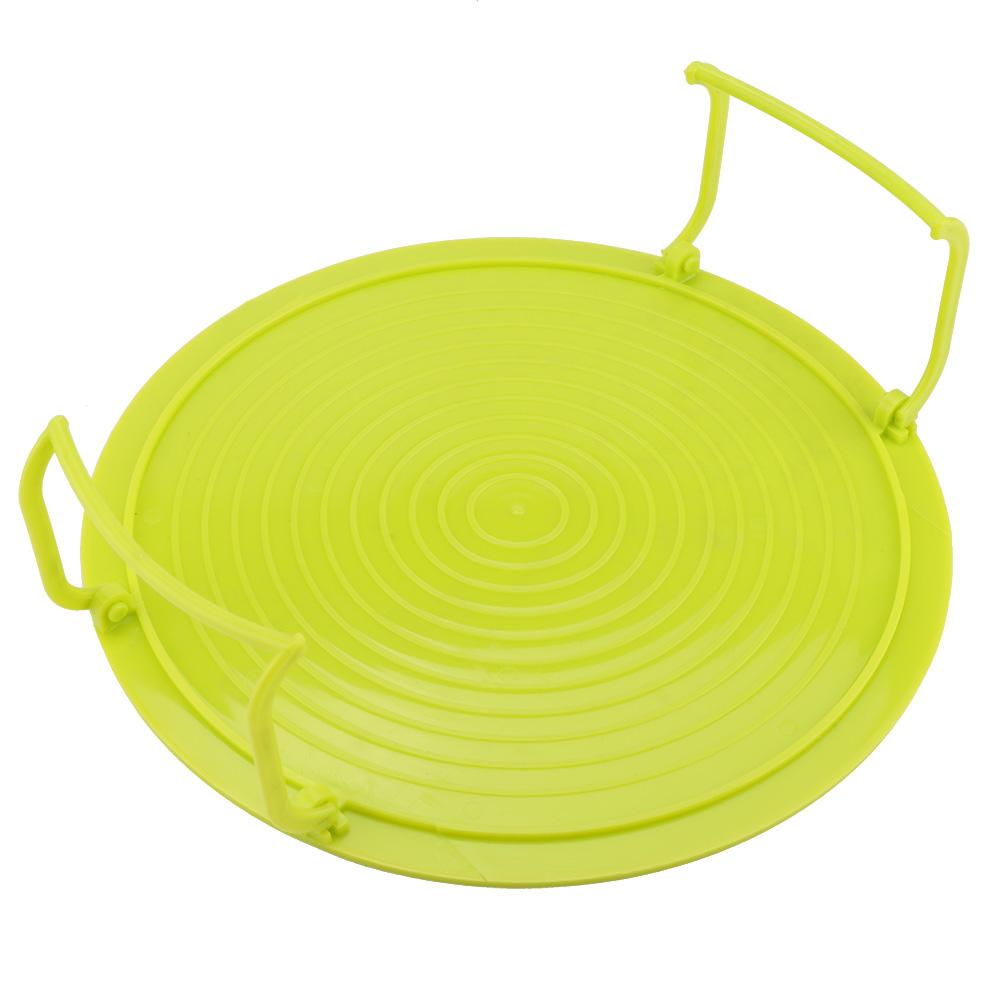 Multifunctional Plastic Microwave Oven Heating Layered Steaming Rack Cooking Tray Rack Green