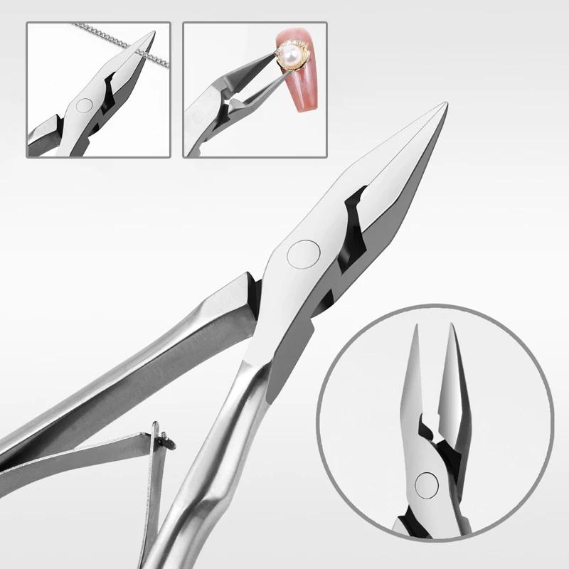 Stainless Steel Cuticle Clippers Trimmer Dead Skin Remover Pedicure Tool Cuticle Nippers Nail Manicure Scissors for Personal