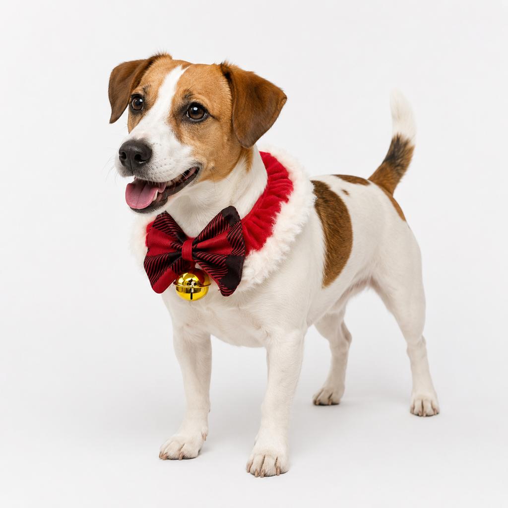Dog Scarf New Year Christmas Festive Holiday Costume Autumn Winter Warm Neck Protecting Neck Collar Pet Supplies