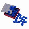 50pcs Hard Leather Billiards Cue Tips Blue Glue On Tips Cue Tips Replacement  Replacement Repair