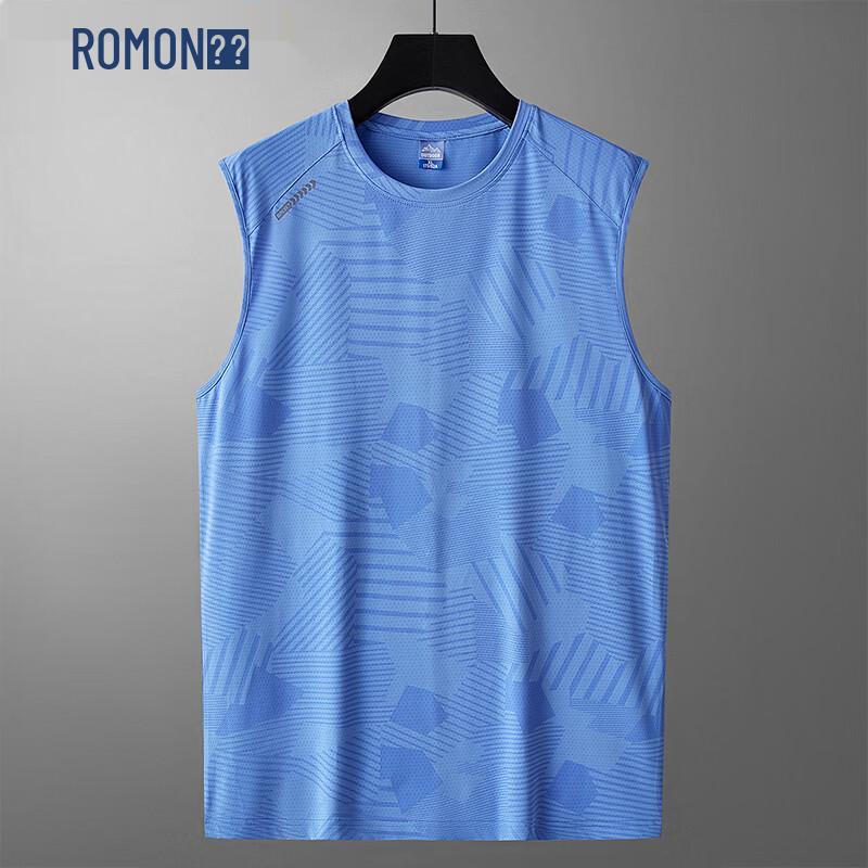 ROMON Men s Ice Silk Loose Fit Quick-Dry Sleeveless Vest 2XL