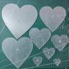8Pcs Heart Shaped Sewing Template Multi Size Quilting Stencils Thick Acrylic Quilting Patterns Templates for Sewing Crafts Supplies