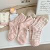 A Pair of Sweet Thickened Socks Pink Strawberry Soft Skin-friendly Warm Sleeping Socks Relief Home Socks Clothing Accessories