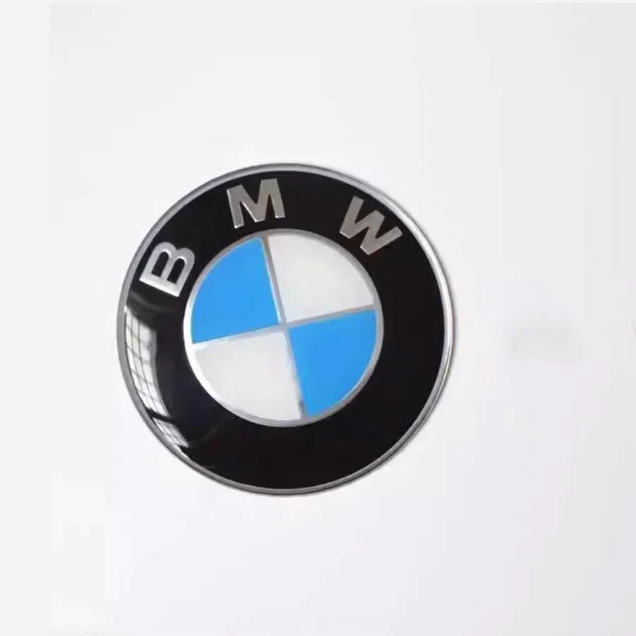 New Front Hood Emblem For BMW Race track black white Logo 81mm+Rear Badge 74mm+Wheel Hub Cap 68mm+56mm Steering Wheel Stick