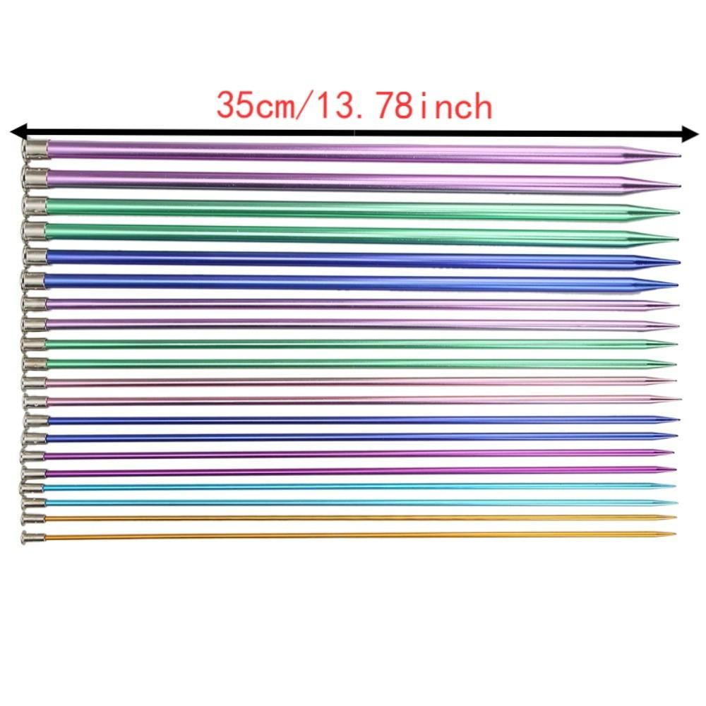 25cm Länge Stricknadeln Set 22 Stück in 11 Größen Einfache Nadeln Für Erwachsene