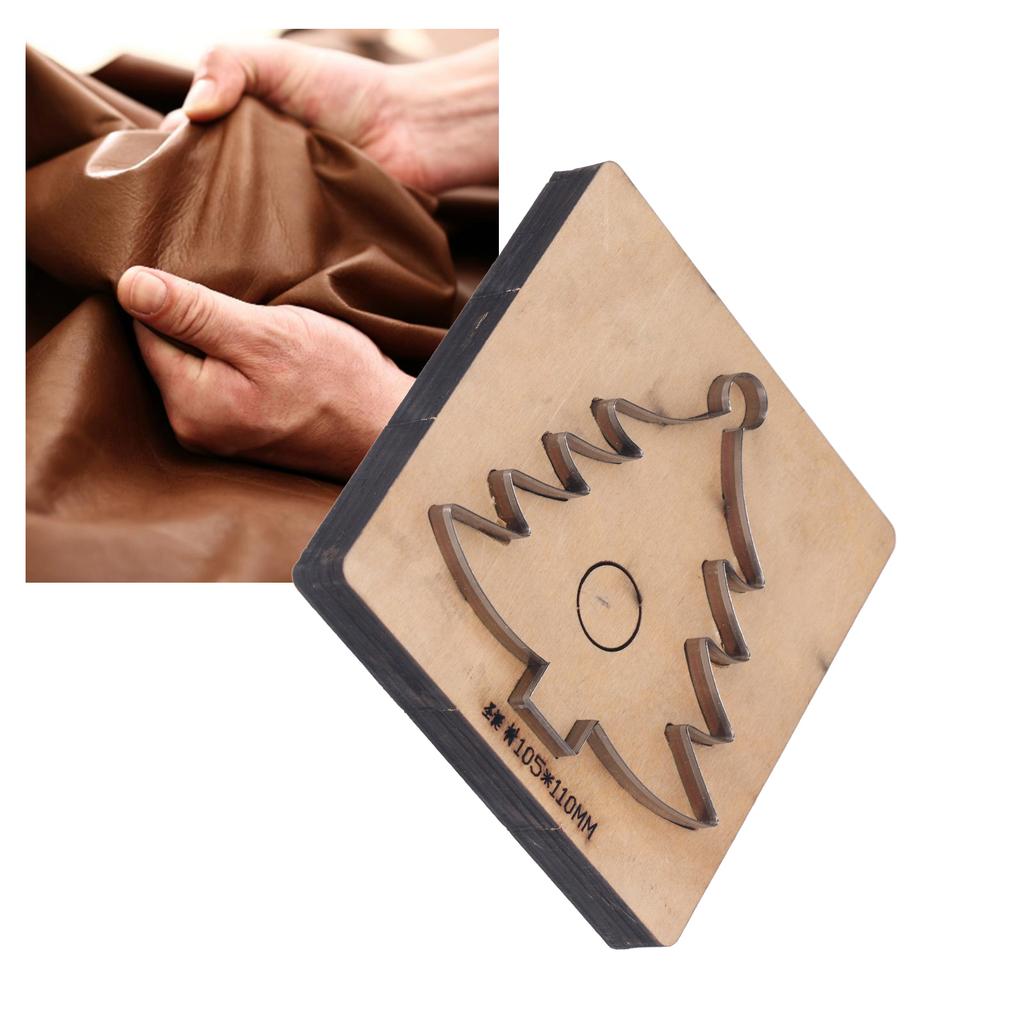 Leather Mould Leather Cutting Die Christmas Tree Shape Punch Cutter Craft Mould Tool 13.5x13x2.3cm for Paper Rubber Punching Die