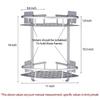 Modern Polished Dual Aluminum Corner Shower Caddy Stainless Steel Shelf No Drilling Wall Mounted Adhesive Bathroom Organizer